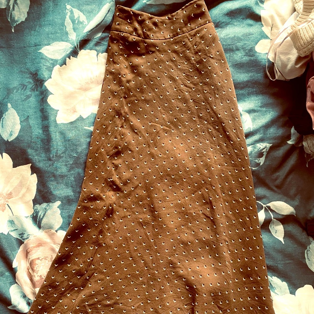 Jones New York Silk Brown Skirt | Size 8